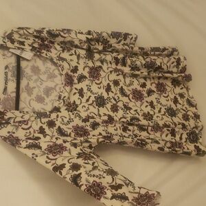 Lane Bryant Women's Floral Square Neck Shirt